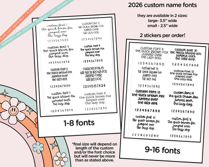 Custom Foiled Name Sticker or Custom Phrase Planner Stickers for any Planner or Insert