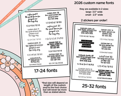 Custom Foiled Name Sticker or Custom Phrase Planner Stickers for any Planner or Insert