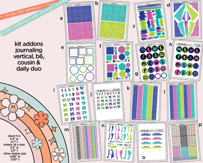 70's Peace & Love Weekly Kit Addons - All Sizes - Strips, Smears and More!