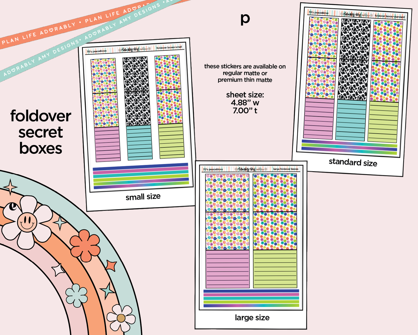 70's Peace & Love Weekly Kit Addons - All Sizes - Strips, Smears and More!