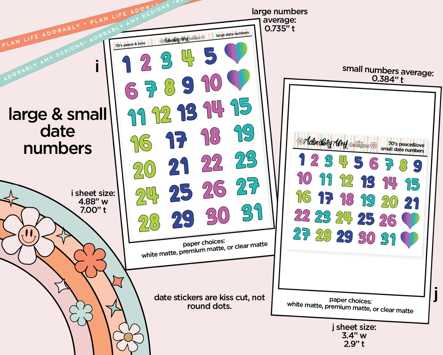 70's Peace & Love Weekly Kit Addons - All Sizes - Strips, Smears and More!