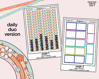 Daily Duo 70's Peace & Love Weekly Planner Sticker Kit for Daily Duo Planner