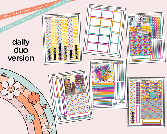 Daily Duo Back to the 80's Weekly Planner Sticker Kit for Daily Duo Planner