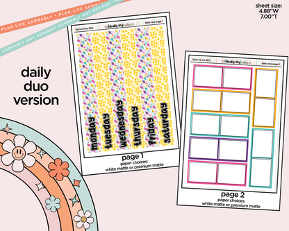 Daily Duo Back to the 80's Weekly Planner Sticker Kit for Daily Duo Planner