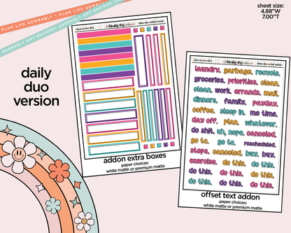 Daily Duo Back to the 80's Weekly Planner Sticker Kit for Daily Duo Planner