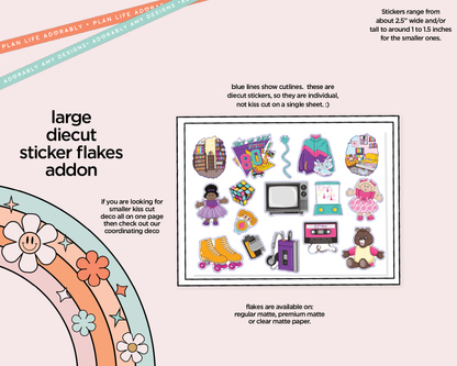 Back to the 80's Weekly Kit Deco Pages - All Sizes