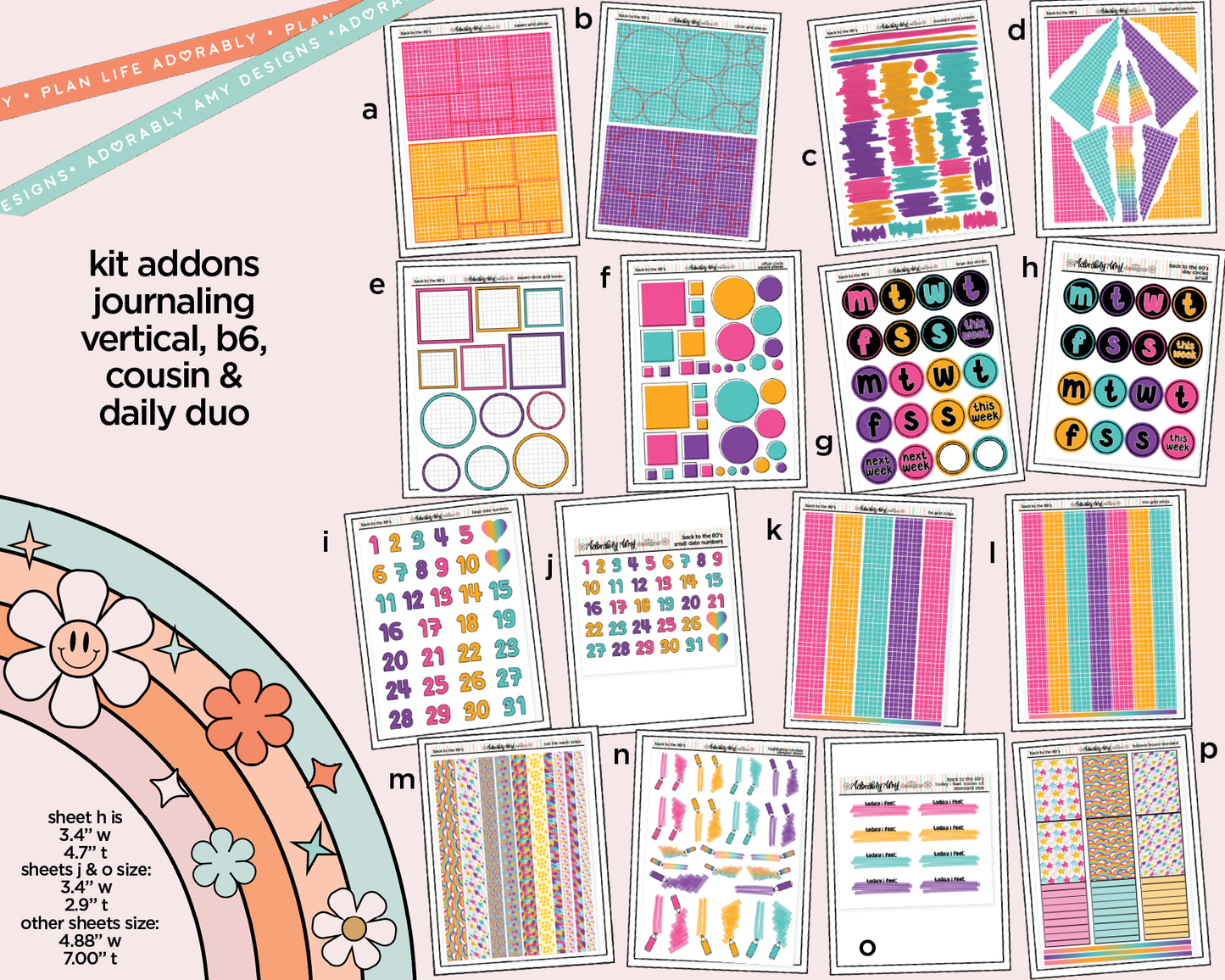 Back to the 80's Weekly Kit Addons - All Sizes - Strips, Smears and More!