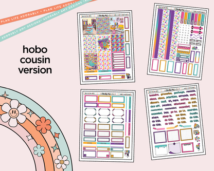 Hobonichi Cousin Weekly Back to the 80's Planner Sticker Kit for Hobo Cousin or Similar Planners