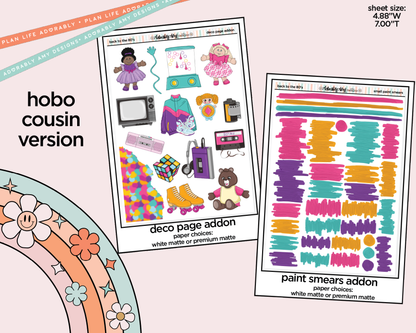 Hobonichi Cousin Weekly Back to the 80's Planner Sticker Kit for Hobo Cousin or Similar Planners