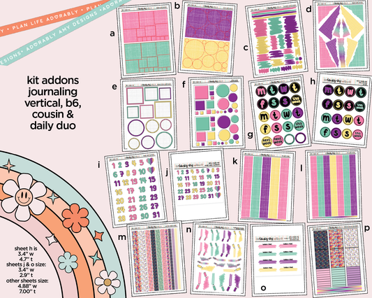 90's Made Me Weekly Kit Addons - All Sizes - Strips, Smears and More!