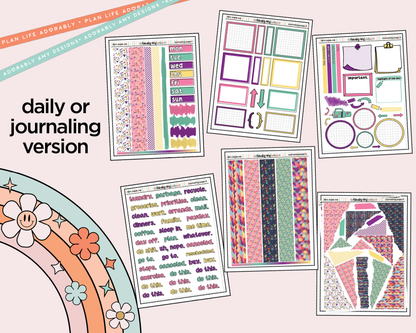 Journaling and Daily Planning 90's Made Me Planner Sticker Kit