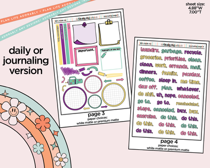 Journaling and Daily Planning 90's Made Me Planner Sticker Kit