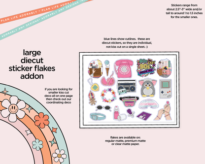 Journaling and Daily Planning 90's Made Me Planner Sticker Kit