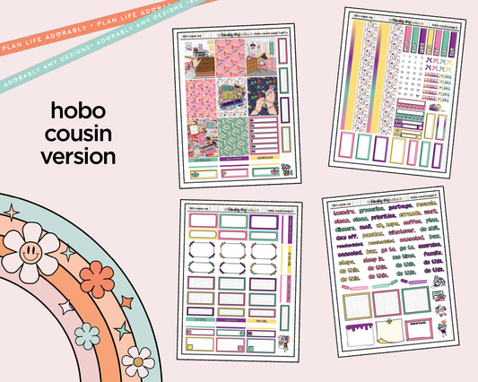 Hobonichi Cousin Weekly 90's Made Me Planner Sticker Kit for Hobo Cousin or Similar Planners