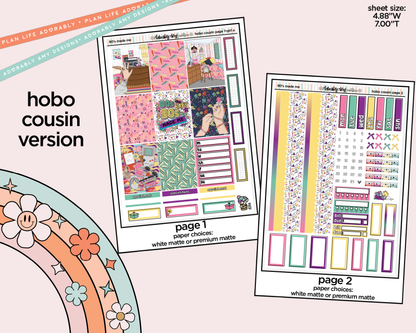 Hobonichi Cousin Weekly 90's Made Me Planner Sticker Kit for Hobo Cousin or Similar Planners