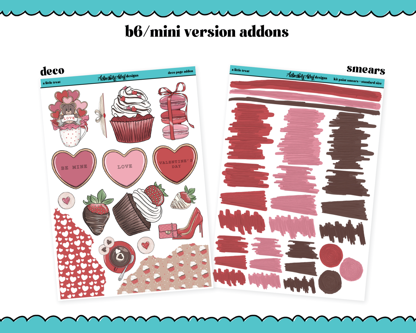 Mini B6 A Little Treat Weekly Planner Sticker Kit sized for ANY Vertic –  Adorably Amy Designs