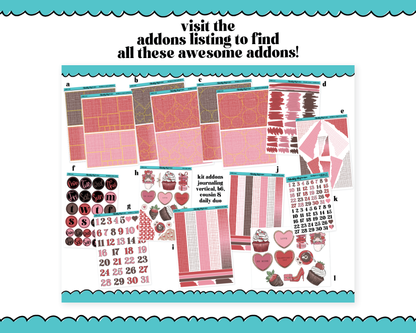 Vertical A Little Treat Planner Sticker Kit for Vertical Standard Size Planners or Inserts