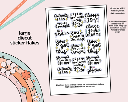 Actually I Can Motivational Deco Typography Sampler Planner Stickers
