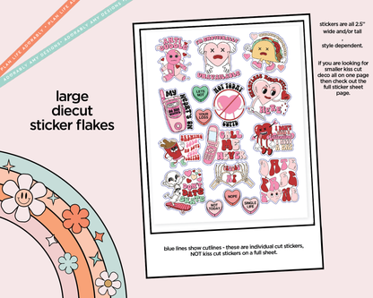 Anti Cuddle - Anti Valentine Deco Typography Sampler Planner Stickers
