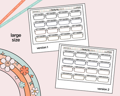 Rainbow Appointment - 2 Versions Boxes Large/Jumbo Size Stickers
