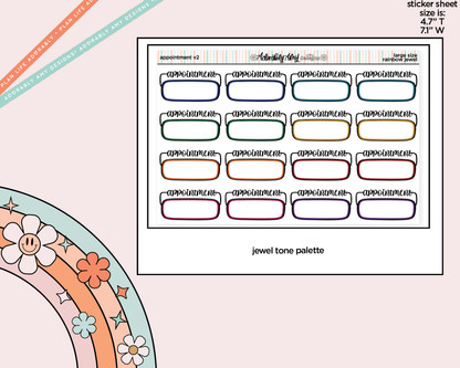 Rainbow Appointment - 2 Versions Boxes Large/Jumbo Size Stickers