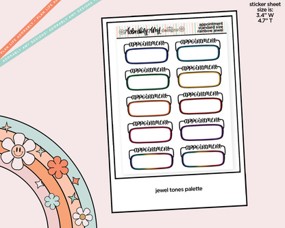 Rainbow Appointment - Two Versions Boxes Standard Size Stickers