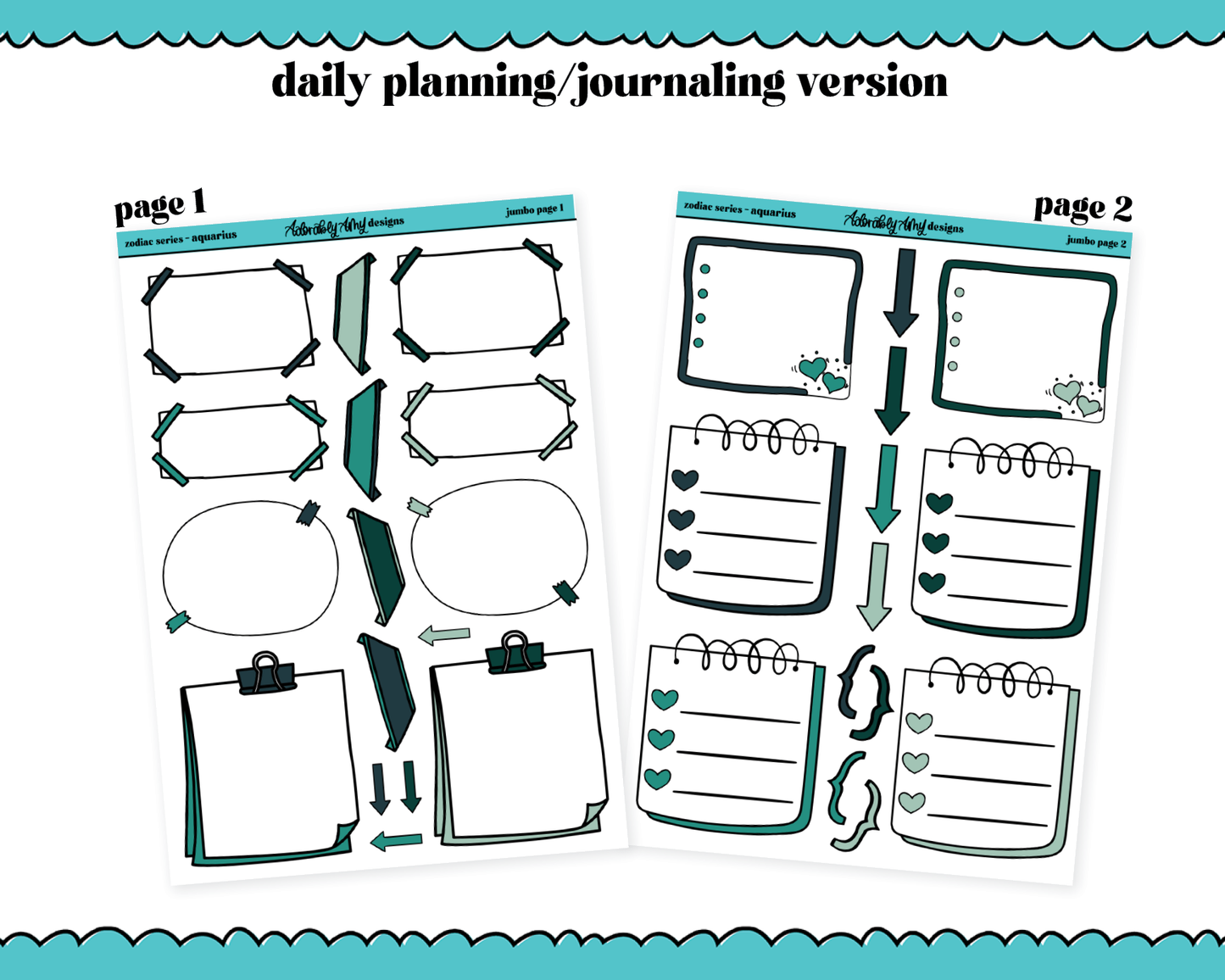 Zodiac Series - Aquarius Daily Planning Jumbo Size Limited Edition Bundle