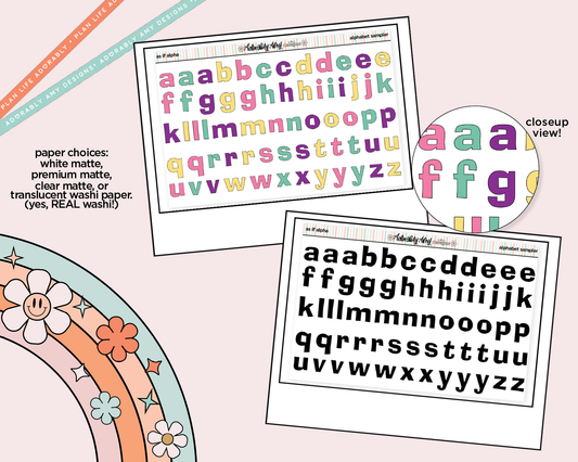 As If Alphabet Stickers Deco Typography Sampler Planner Stickers