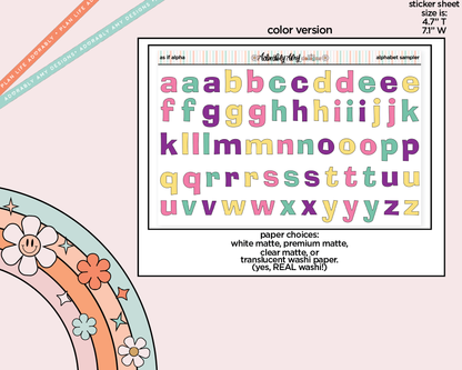 As If Alphabet Stickers Deco Typography Sampler Planner Stickers
