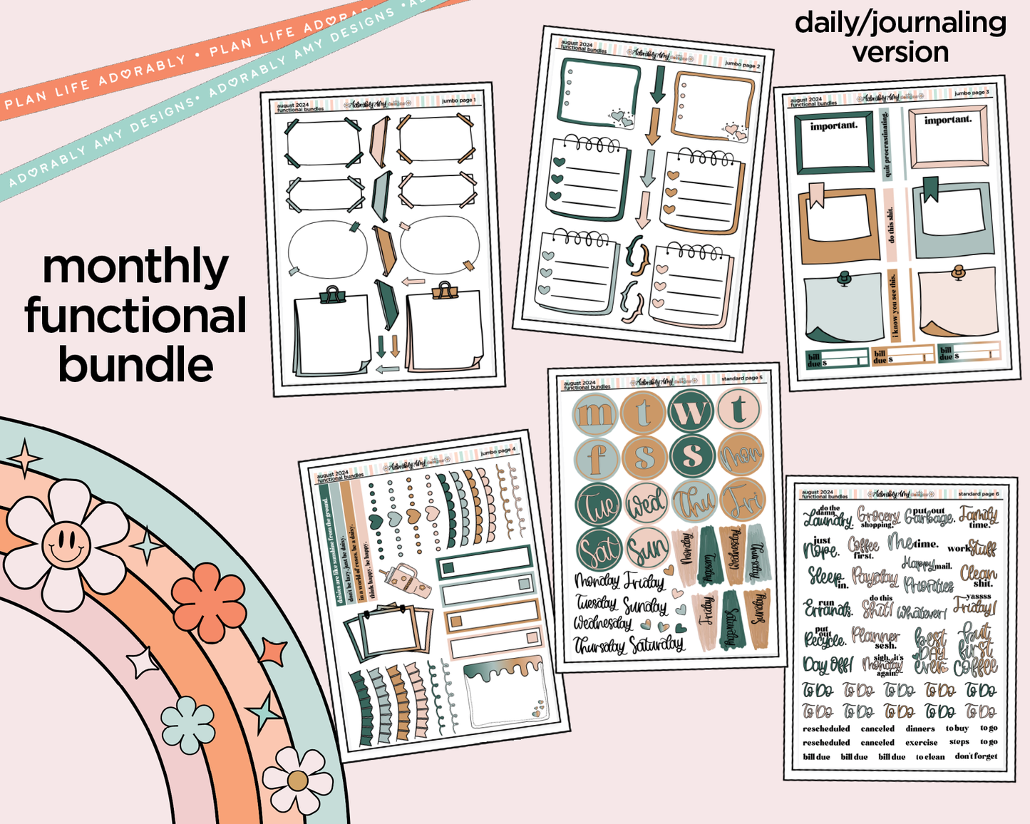 August 2024 Daily Planning Jumbo Size Limited Edition Bundle