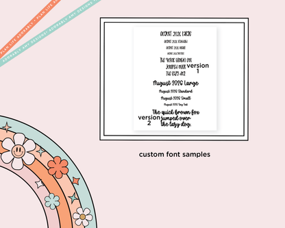 August 2026 LE Custom Typography Sticker Reminder Planner Stickers