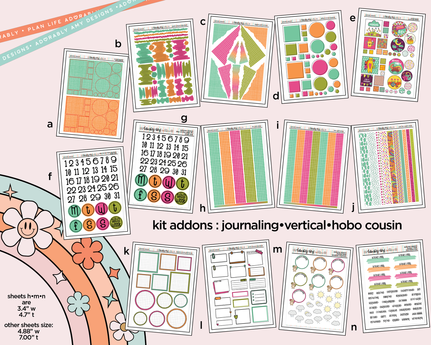 Autumn Season Weekly Kit Addons - All Sizes - Strips, Smears and More!