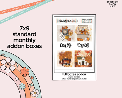 Standard 7x9 Monthly Pick Your Month Autumn Mode On Planner Sticker Kit for some 7x9 Planners