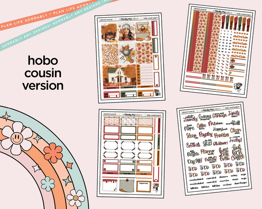 Hobonichi Cousin Weekly Autumn Mode On Planner Sticker Kit for Hobo Cousin or Similar Planners