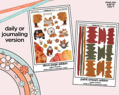 Journaling and Daily Planning Autumn Mode On Planner Sticker Kit