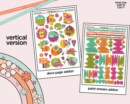 Vertical Autumn Season Kit for Vertical Standard Size Planners or Insert