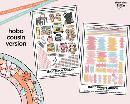 Hobonichi Cousin Weekly The Cutie Trio Back to School Planner Sticker Kit for Hobo Cousin or Similar Planners
