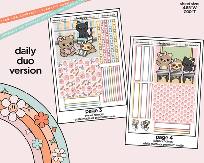 Daily Duo The Cutie Trio Back to School Weekly Planner Sticker Kit for Daily Duo Planner