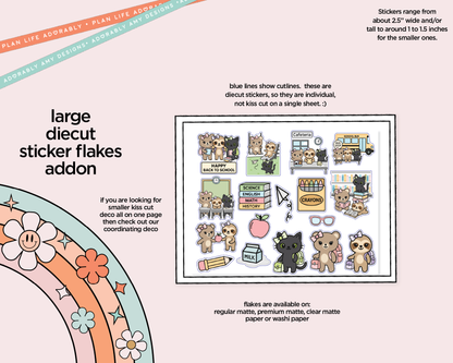 The Cutie Trio Back to School Weekly Kit Deco Pages - All Sizes