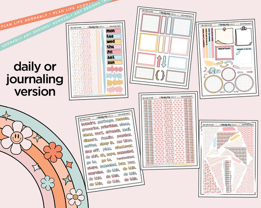 Journaling and Daily Planning The Cutie Trio Back to School Planner Sticker Kit