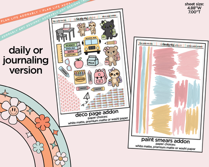 Journaling and Daily Planning The Cutie Trio Back to School Planner Sticker Kit