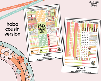 Hobonichi Cousin Weekly Back to School Vibes Planner Sticker Kit for Hobo Cousin or Similar Planners