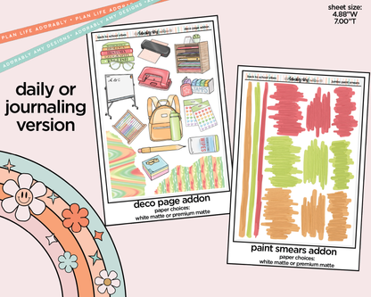 Journaling and Daily Planning Back to School Vibes Planner Sticker Kit