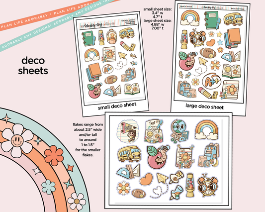 Back to School 2026 Weekly Kit Deco Pages - All Sizes - Adorably Amy Designs