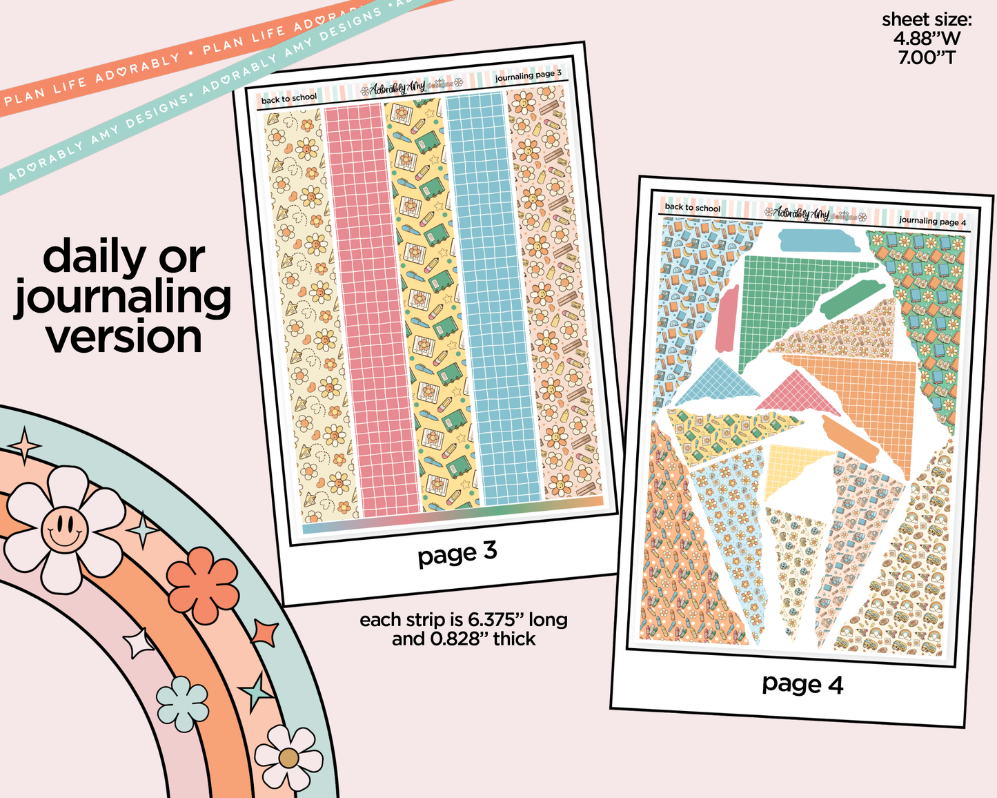 Journaling and Daily Planning Back to School 2026 Planner Sticker Kit
