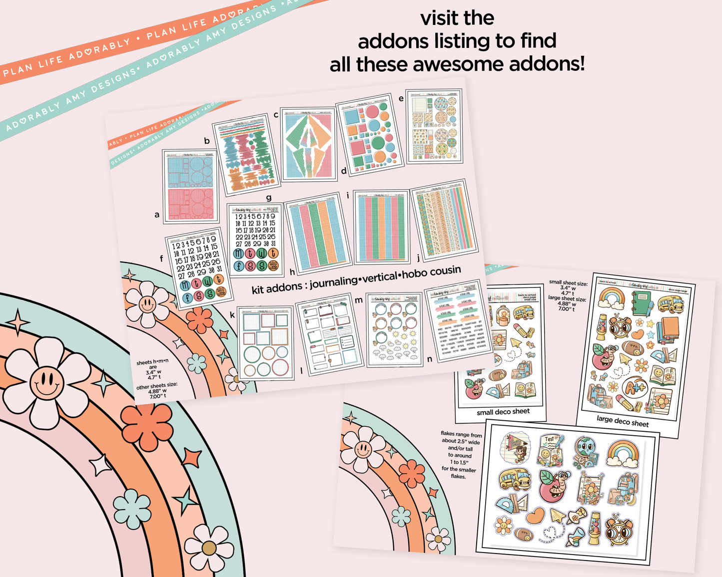 Journaling and Daily Planning Back to School 2026 Planner Sticker Kit