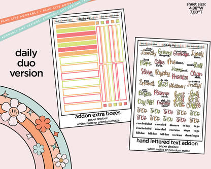 Daily Duo Back to School Vibes Weekly Planner Sticker Kit for Daily Duo Planner