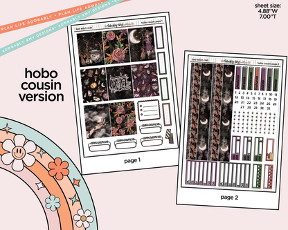Hobonichi Cousin Weekly Bad Witch Club Planner Sticker Kit for Hobo Cousin or Similar Planners