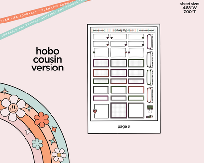 Hobonichi Cousin Weekly Bad Witch Club Planner Sticker Kit for Hobo Cousin or Similar Planners