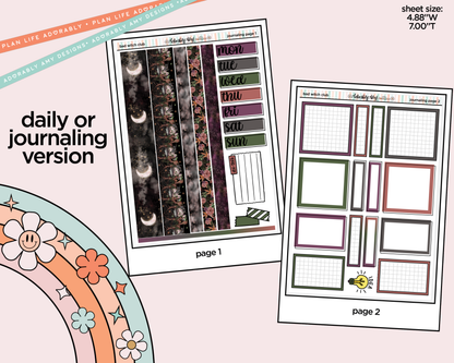 Journaling and Daily Planning Bad Witch Club Planner Sticker Kit